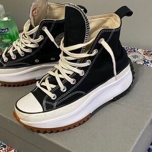 Converse Black and White Platform Sneakers